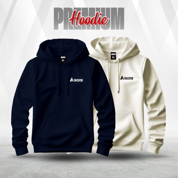 2 pcs Premium Men’s Winter Hoodie(Navy,Off White)