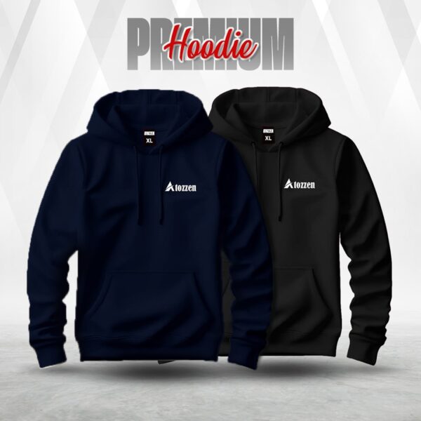 2 pcs Premium Men’s Winter Hoodie(Black,Navy)