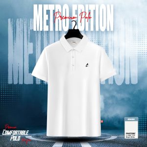 1pcs Luxury polo t-shirt (Bright White)