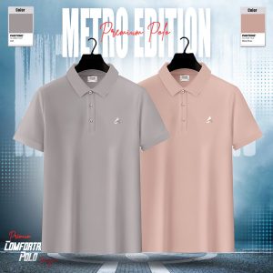 2pcs Luxury polo t-shirt (Misty+Ash)