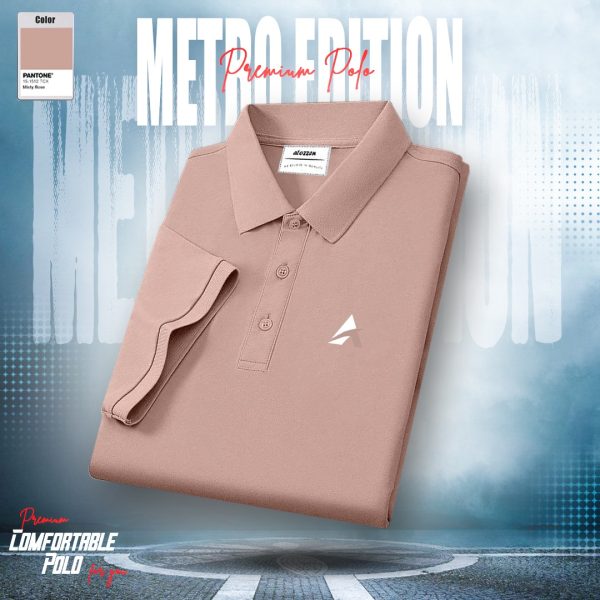 1pcs Luxury polo t-shirt (Misty Rose)